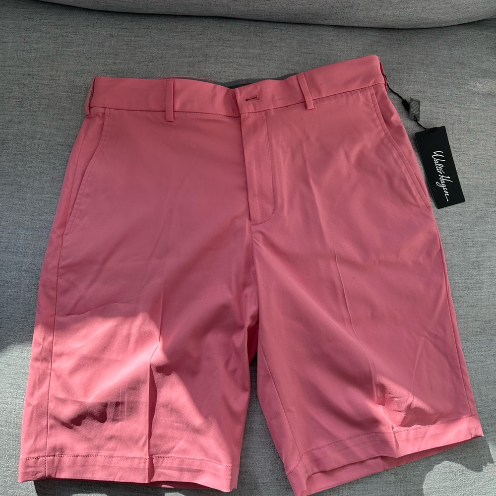 NWT Walter Hagen Golf Shorts W34 10” inseam Wrinkle Resistant - Brilliant Pink